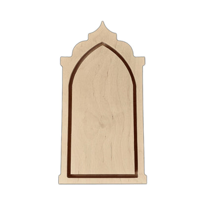 Trekell Gothic Abbey Floater Panel is compatible with enamel, pencil, pastel, charcoal, encaustic, ink, gouache, watercolor, acrylic, and oil paints.