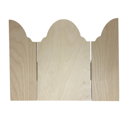 Trekell Gothic Cemetary Gate Altar Panel is compatible with enamel, pencil, pastel, charcoal, encaustic, ink, gouache, watercolor, acrylic, and oil paints.