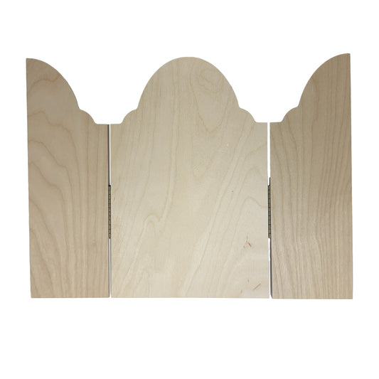 Trekell Gothic Cemetary Gate Altar Panel is compatible with enamel, pencil, pastel, charcoal, encaustic, ink, gouache, watercolor, acrylic, and oil paints.