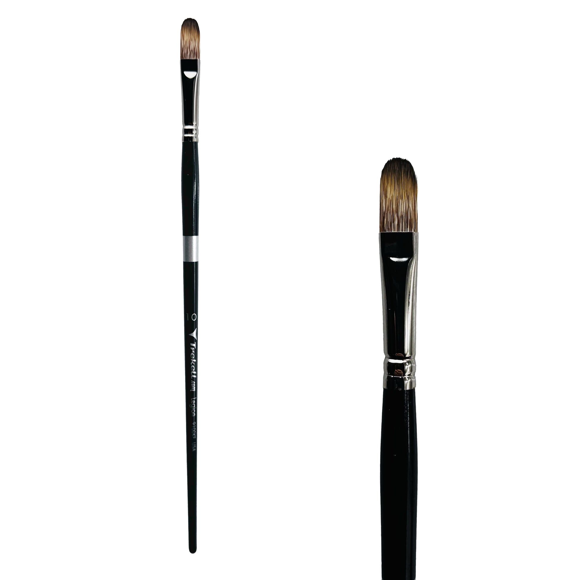 
Trekell Legion Synthetic Mongoose Long Handle Artist Brush, size #10 Filbert, designed for oil and acrylic painting.