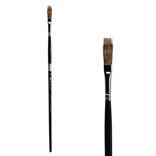 Trekell Legion Synthetic Mongoose Long Handle Artist Brush, size 1/4" Long Grainer, designed for oil and acrylic painting.