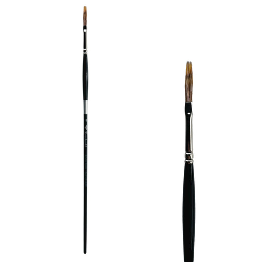 Trekell Legion Synthetic Mongoose Long Handle Artist Brush, size 1/8" Long Grainer, designed for oil and acrylic painting.