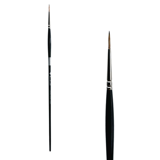 Trekell Legion Synthetic Mongoose Long Handle Artist Brush, size #1 Liner, designed for oil and acrylic painting.