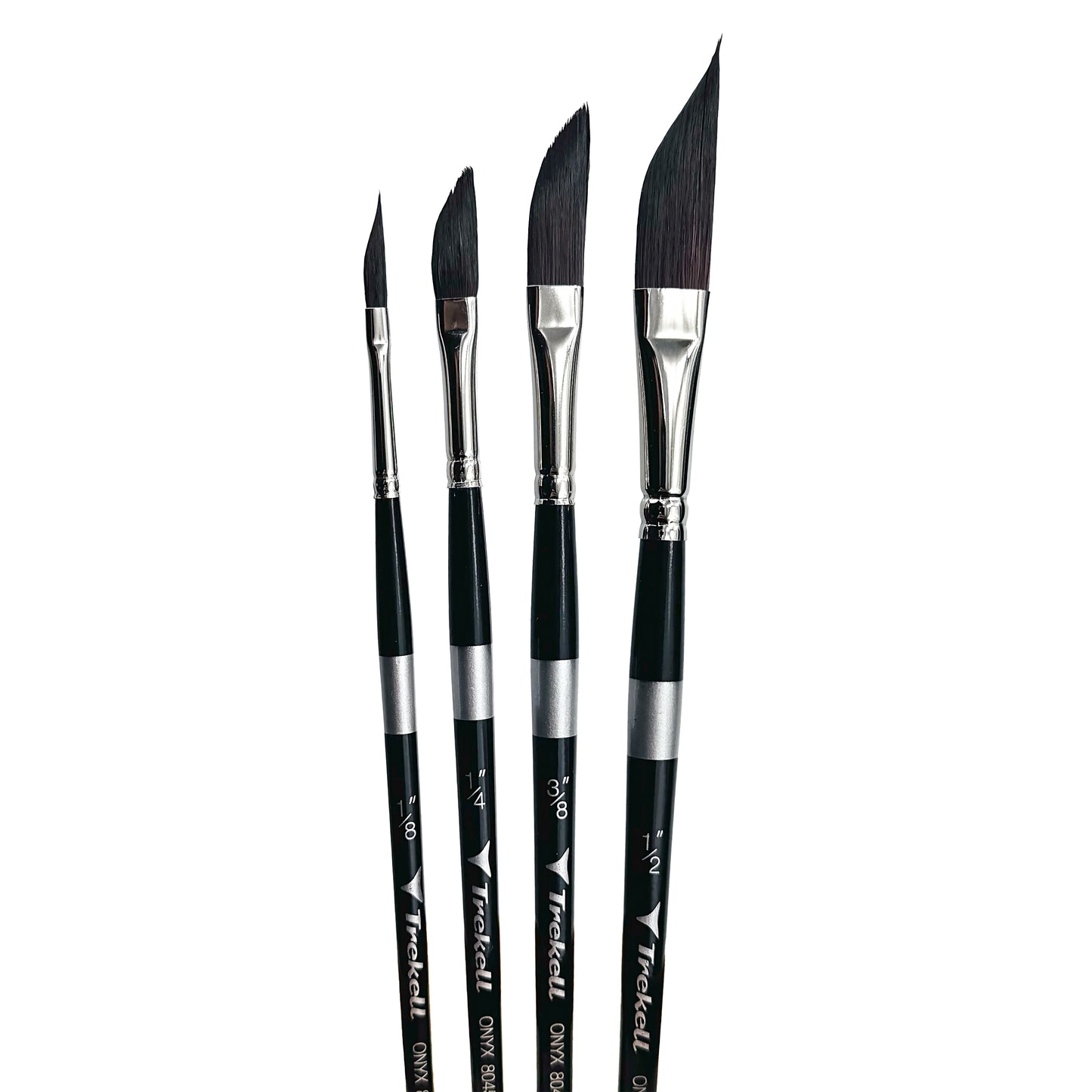 Trekell Onyx Synthetic Squirrel Short Handle Artist Brush, Complete Set, works exceptionally well with acrylic, watercolor, and oil paint.
