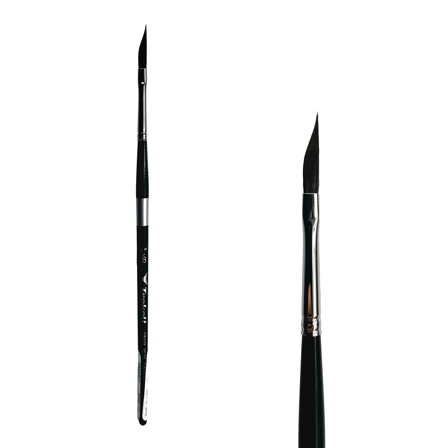 Trekell Onyx Synthetic Squirrel Short Handle Artist Brush, size 1/8" Dagger, works exceptionally well with acrylic, watercolor, and oil paint.