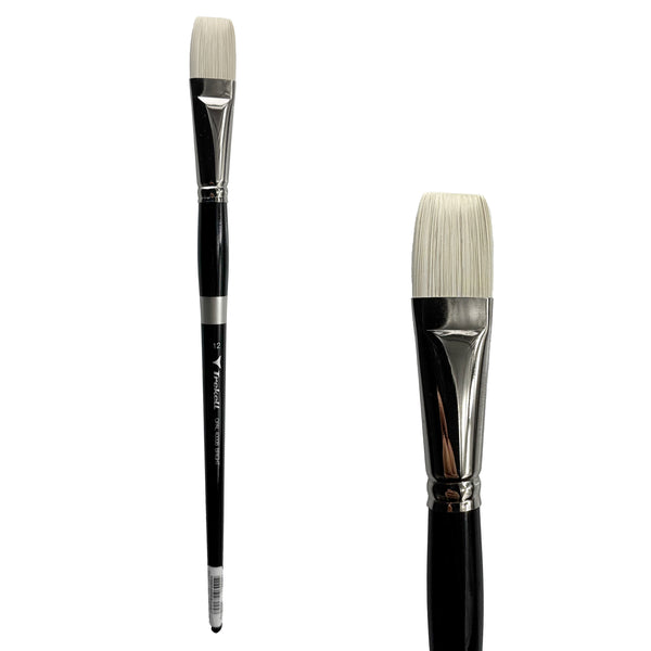 Trekell Opal Synthetic Hog Bristle Brush - Size #12 Bright, Long