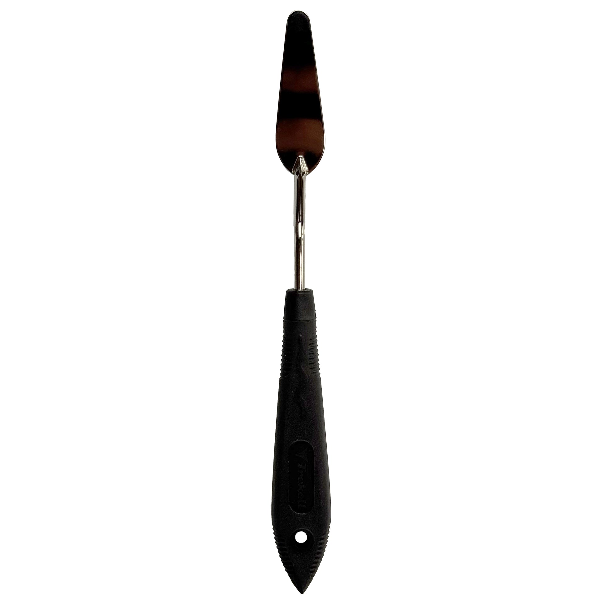 Trekell Paint and Palette Knife - Style 5 - Thin Teardrop is suitable for oils, acrylics, and more. They feature ergonomic handles for comfort and control, helping you elevate your artwork with ease.