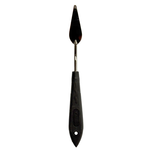 Trekell Paint and Palette Knife - Style 6 - Rounded Teardrop is suitable for oils, acrylics, and more. They feature ergonomic handles for comfort and control, helping you elevate your artwork with ease.