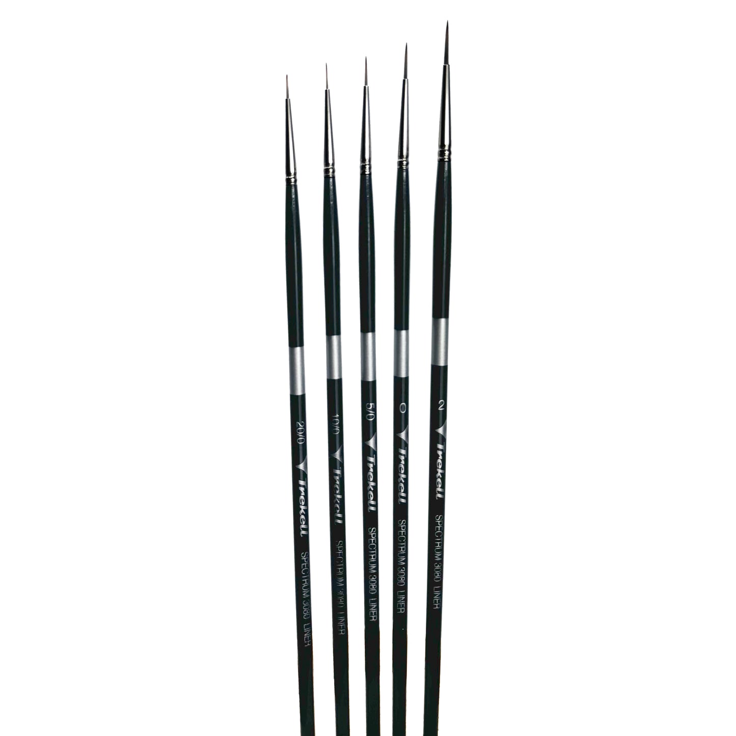 Trekell Spectrum Complete Liner Brush Set is designed for acrylic, oil, watercolor, and more.