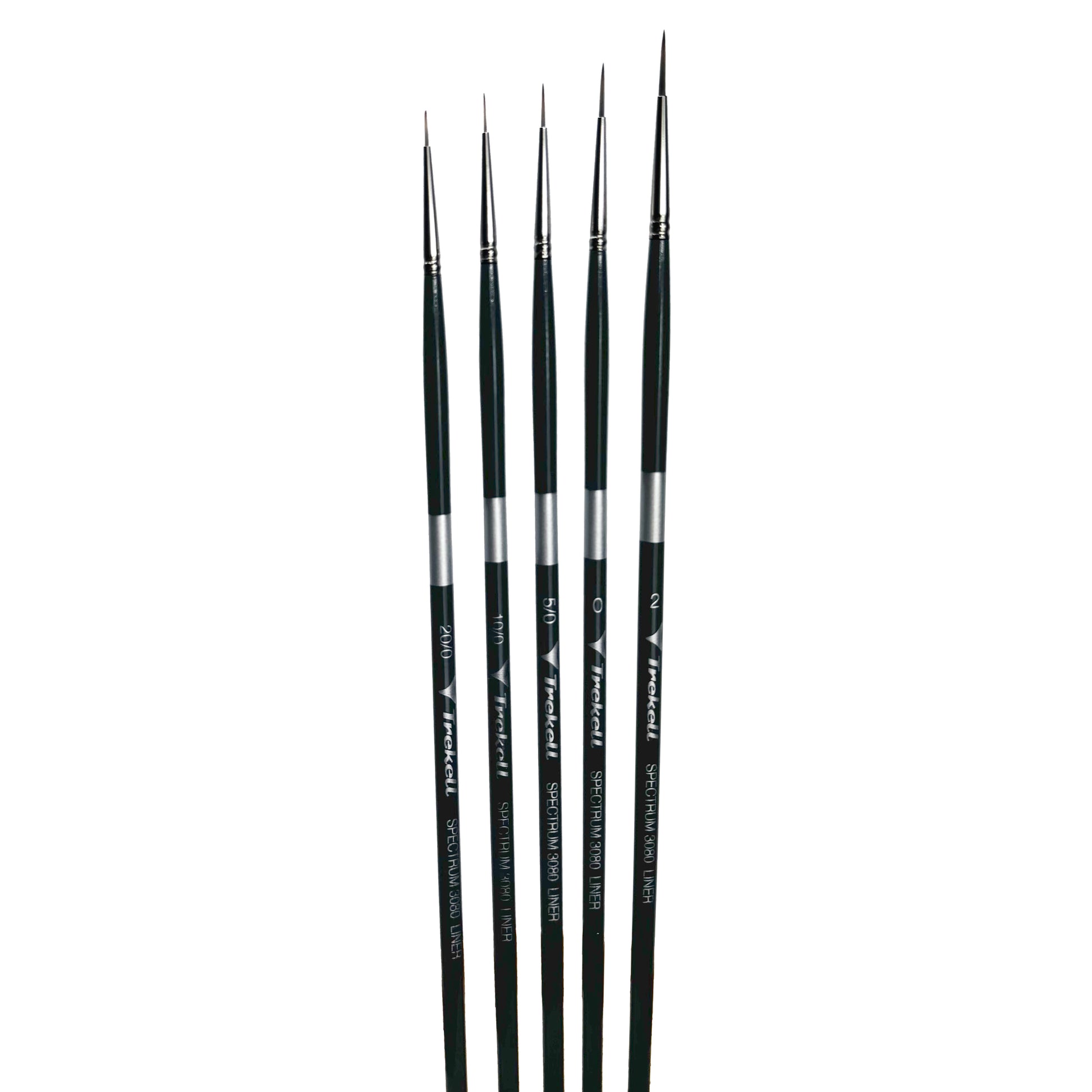 Trekell Spectrum Complete Liner Brush Set is designed for acrylic, oil, watercolor, and more.