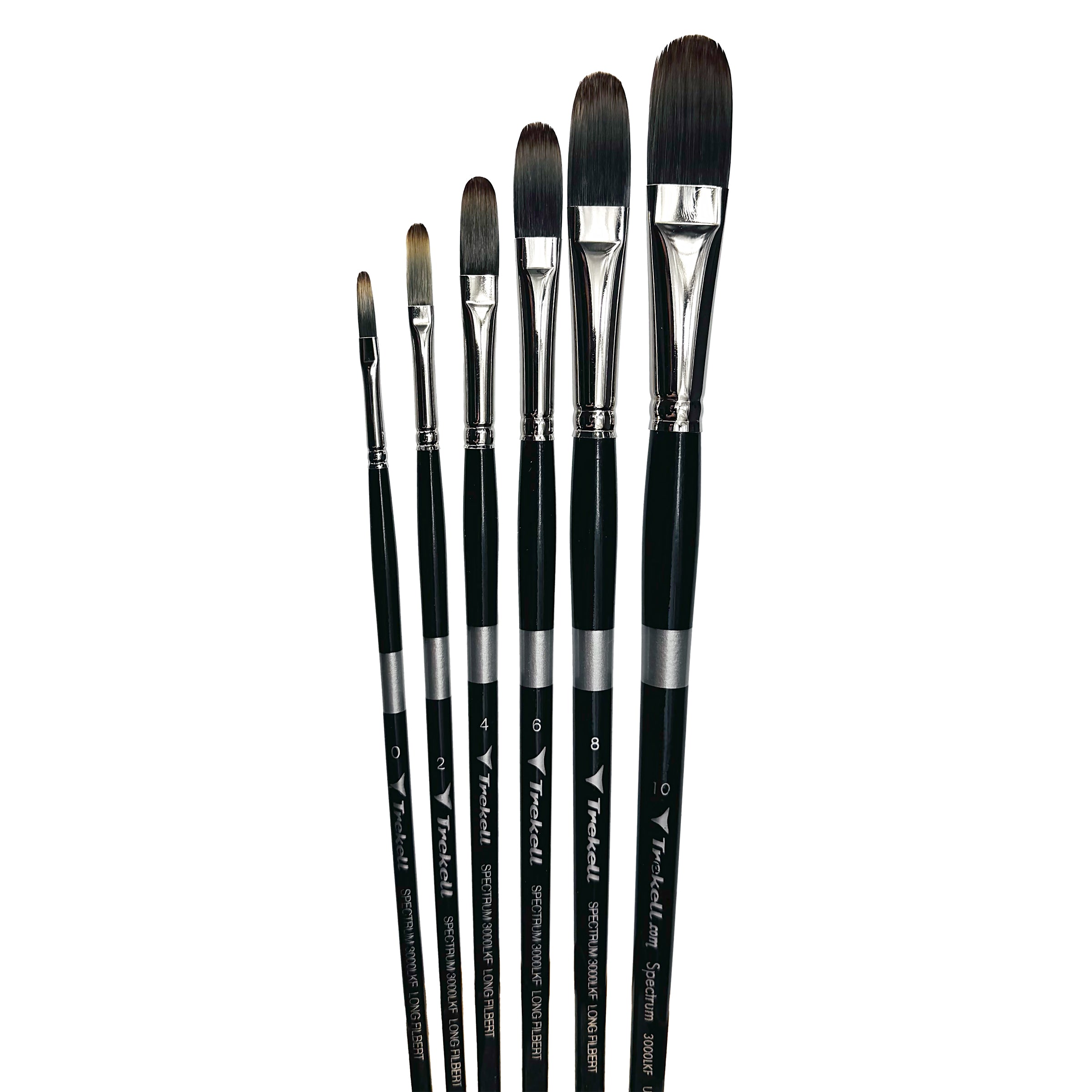 Spectrum Long Filbert Brush Complete Set – Long Handle | Trekell