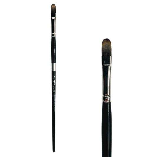 Trekell Spectrum Long Handle Artist Brush, size #10 Filbert, Long handle design ideal for acrylic, oil, watercolor & more.
