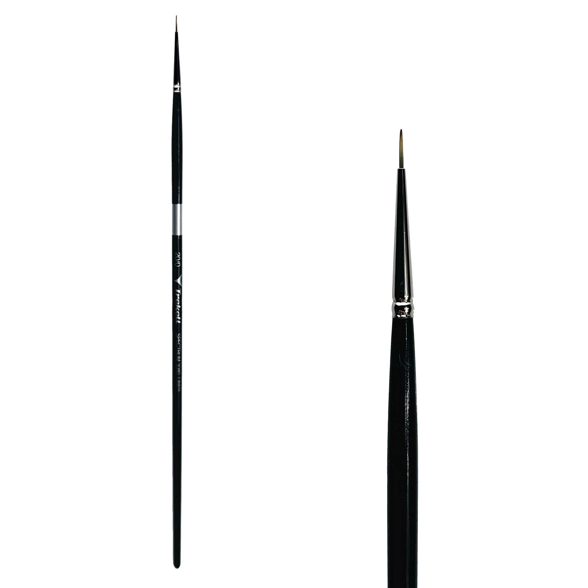 Trekell Spectrum Long Handle Artist Brush, size #20/0 Liner, Long handle design ideal for acrylic, oil, watercolor & more