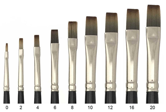 Trekell Spectrum Long Handle Artist Brush, size #20, Long handle design ideal for acrylic, oil, watercolor & more.