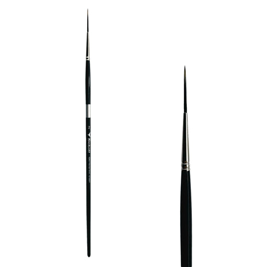 Trekell Spectrum Long Handle Artist Brush, size #2 Script Rigger, Long handle design ideal for acrylic, oil, watercolor & more.