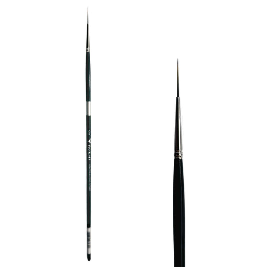 Trekell Spectrum Long Handle Artist Brush, size #5/0 Script Rigger, Long handle design ideal for acrylic, oil, watercolor & more.