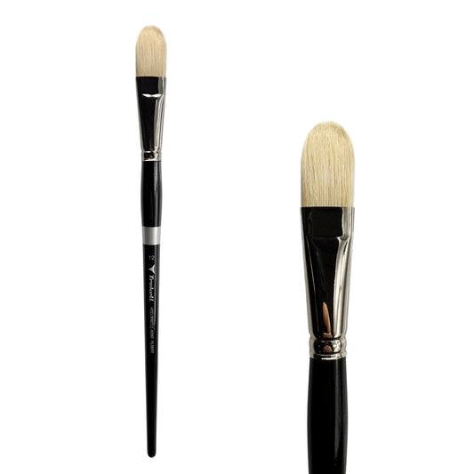 Trekell Trekell Hog Bristle Long Handle Artist Brush, size #12 Filbert, ideal for Oil and Acrylic Painting