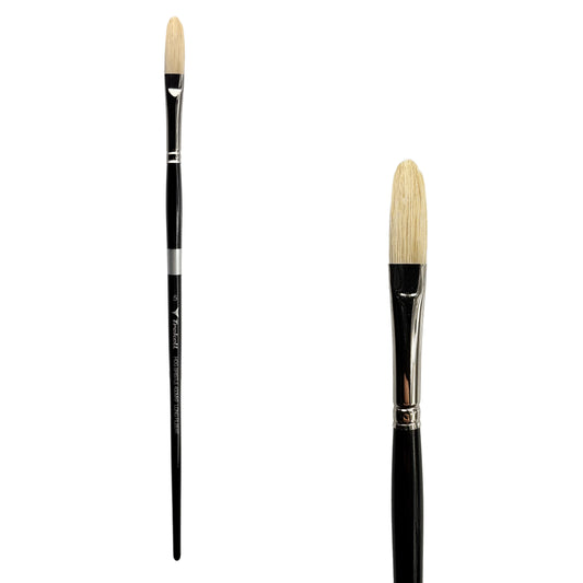 Trekell Trekell Hog Bristle Long Handle Artist Brush, size #5 Long Filbert, ideal for Oil and Acrylic Painting