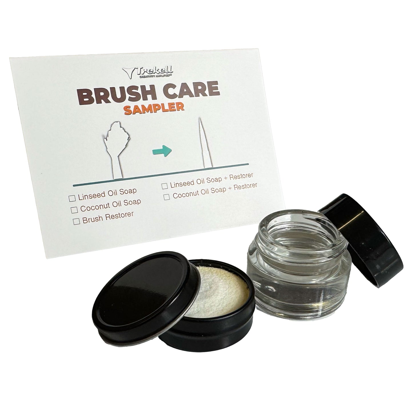 Trekell Coconut Oil Soap + Unscented Brush Restorer Sample Sizes