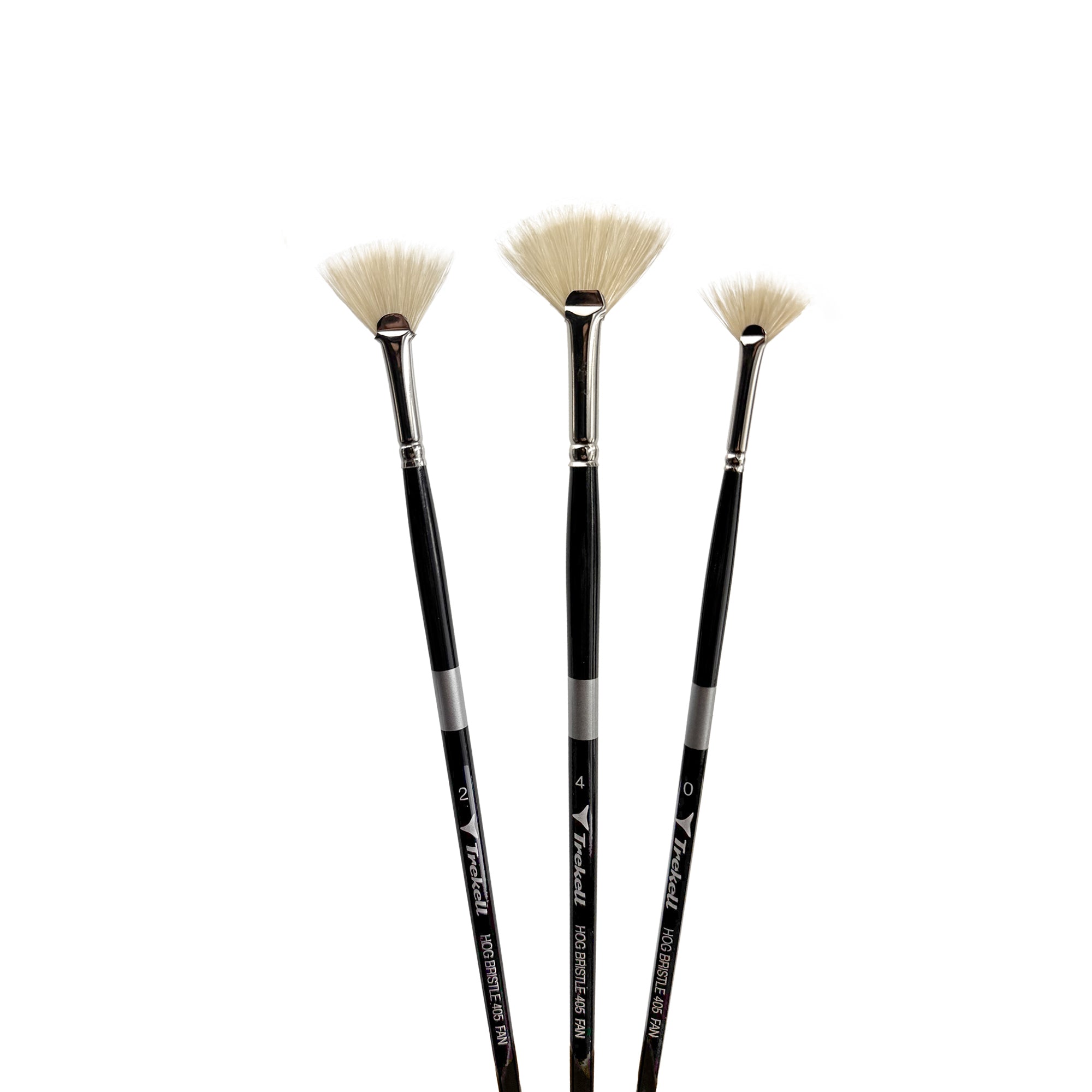 Hog Bristle Fan Brush Complete Set – Long Handle | Trekell
