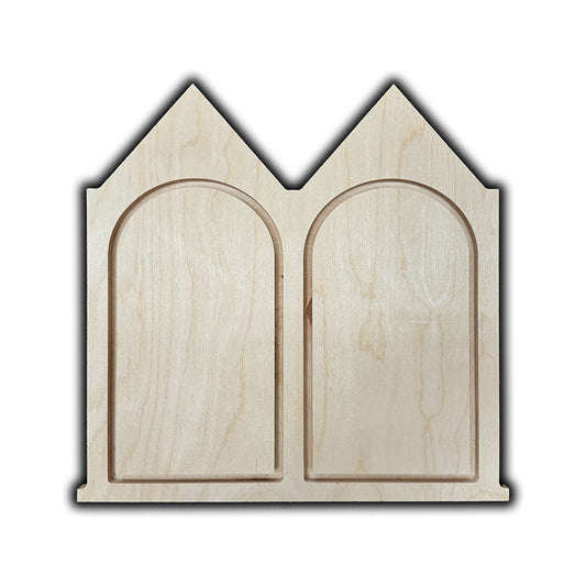 Trekell Gable Diptych Floater Panel - Wooden Painting Canvas + Frame