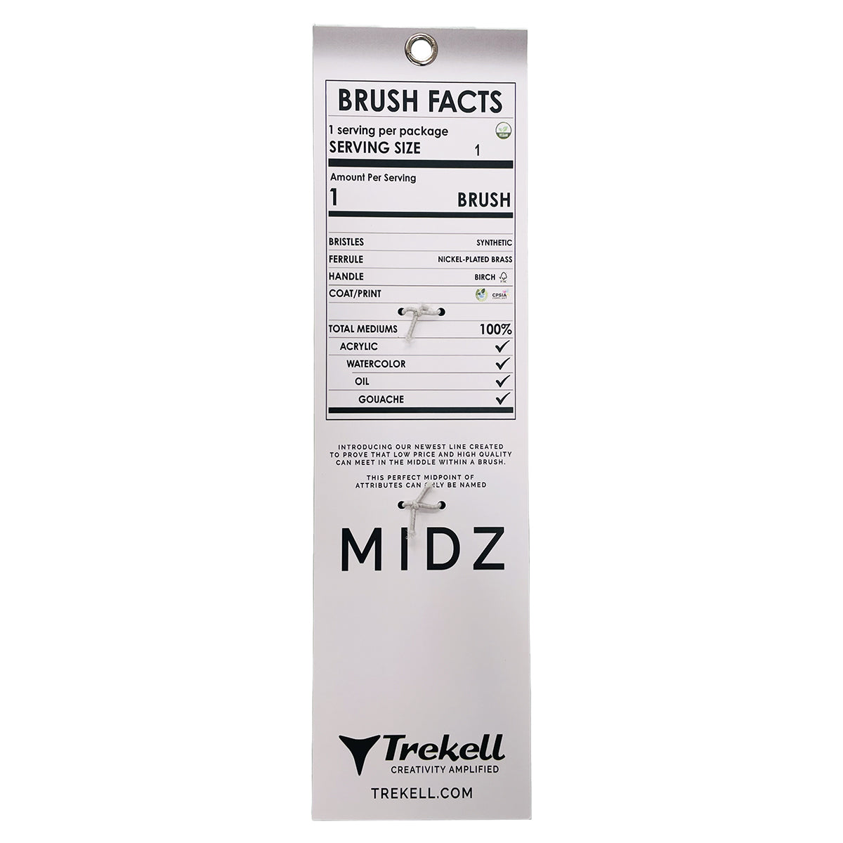 Trekell MIDZ Desert Blaze - Synthetic Artist Brushes for Oil, Acrylic and Watercolor - Trekell Art Supplies