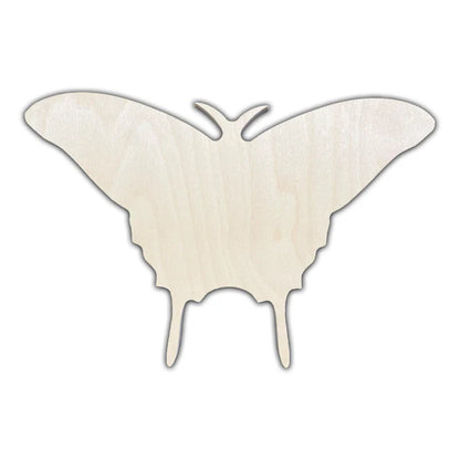 a wood canvas in the shape of a moth