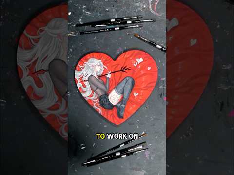 Symbolic Heart Panel - Handcrafted Wooden Canvas for Artists