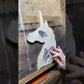 Panel Unicornio Trekell - Lienzo para pintar de madera 