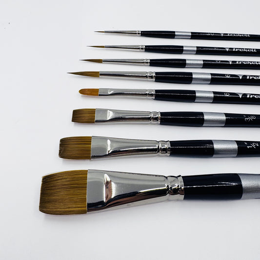 Trekell Art Supplies Stephanie Buscema 8-Piece Brush Set for Gouache