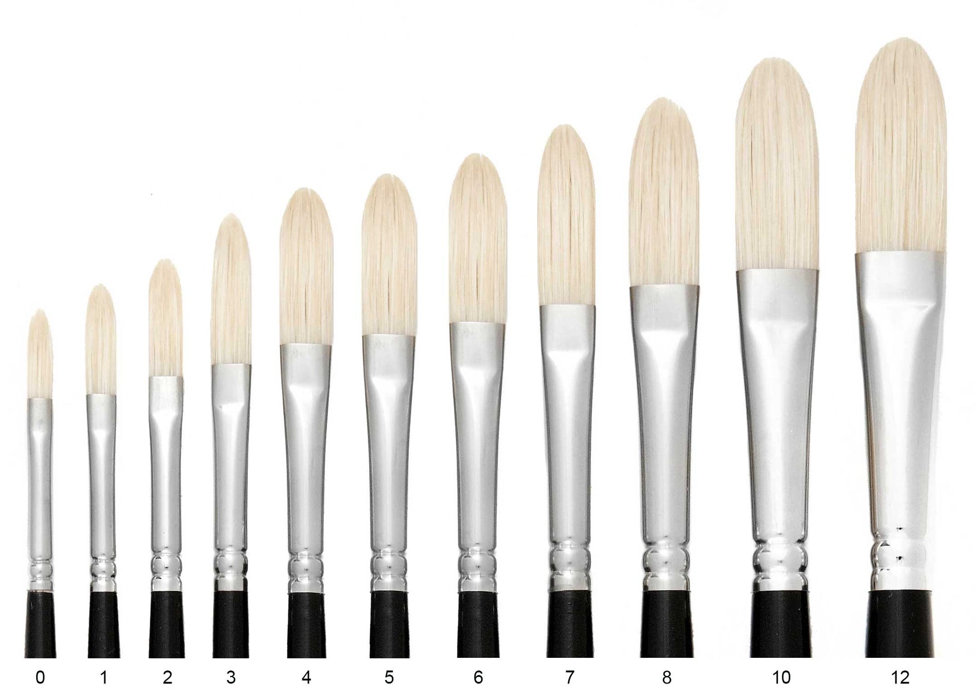 Acrylic Paintbrush Set / Set of 5 / Long Handle