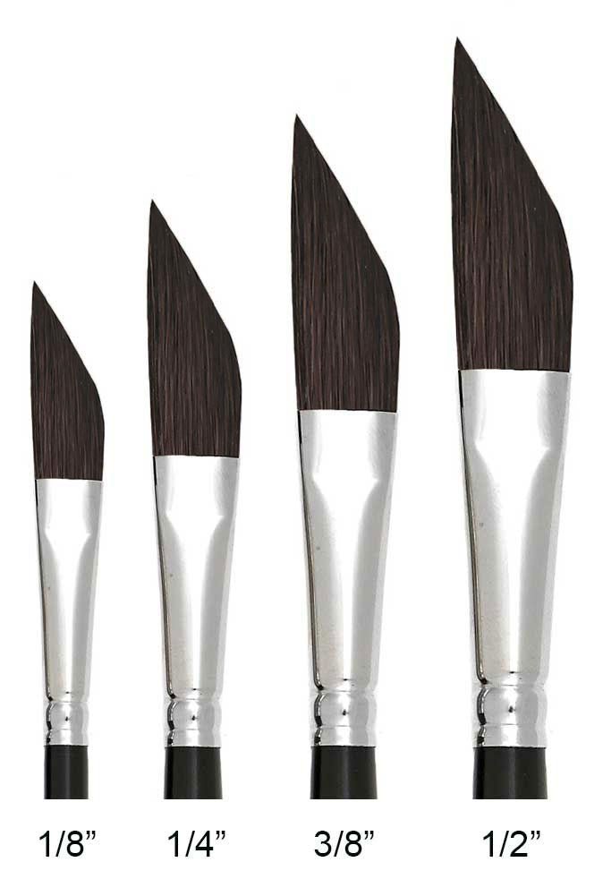 Silver Black Velvet Watercolor Brushes for Artist Professional 