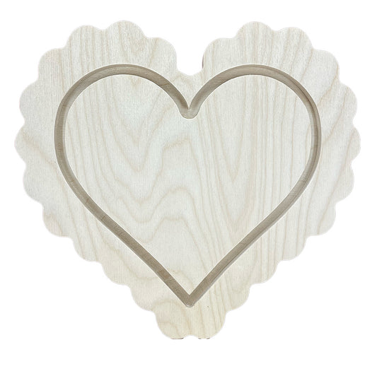 Trekell Baltic Birch Candy Heart Panel Wooden Canvas Raw Wood Oil Acrylic