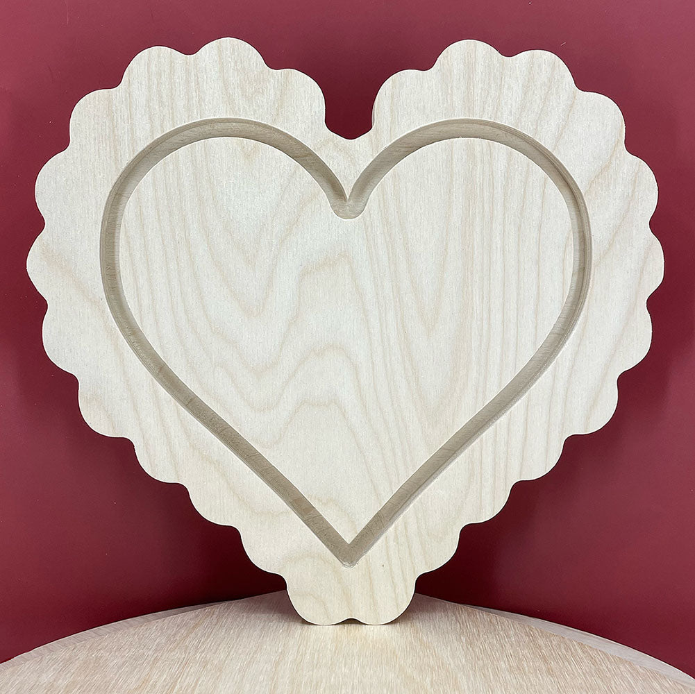 Trekell Baltic Birch Candy Heart Panel Wooden Canvas Raw Wood Oil Acrylic