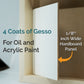 Trekell Art Supplies Gesso Primed Hardboard Wooden Canvas Panel for Oil and Acrylic Paint