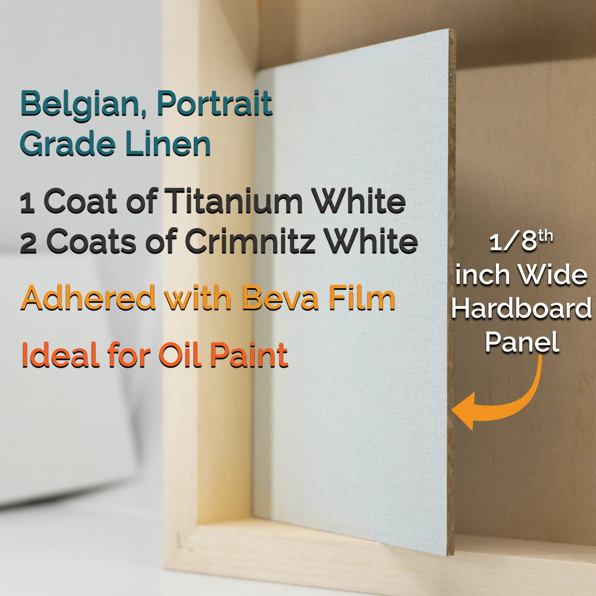 Trekell Lead Primed Linen Hardboard canvas board for oil paint oil painters