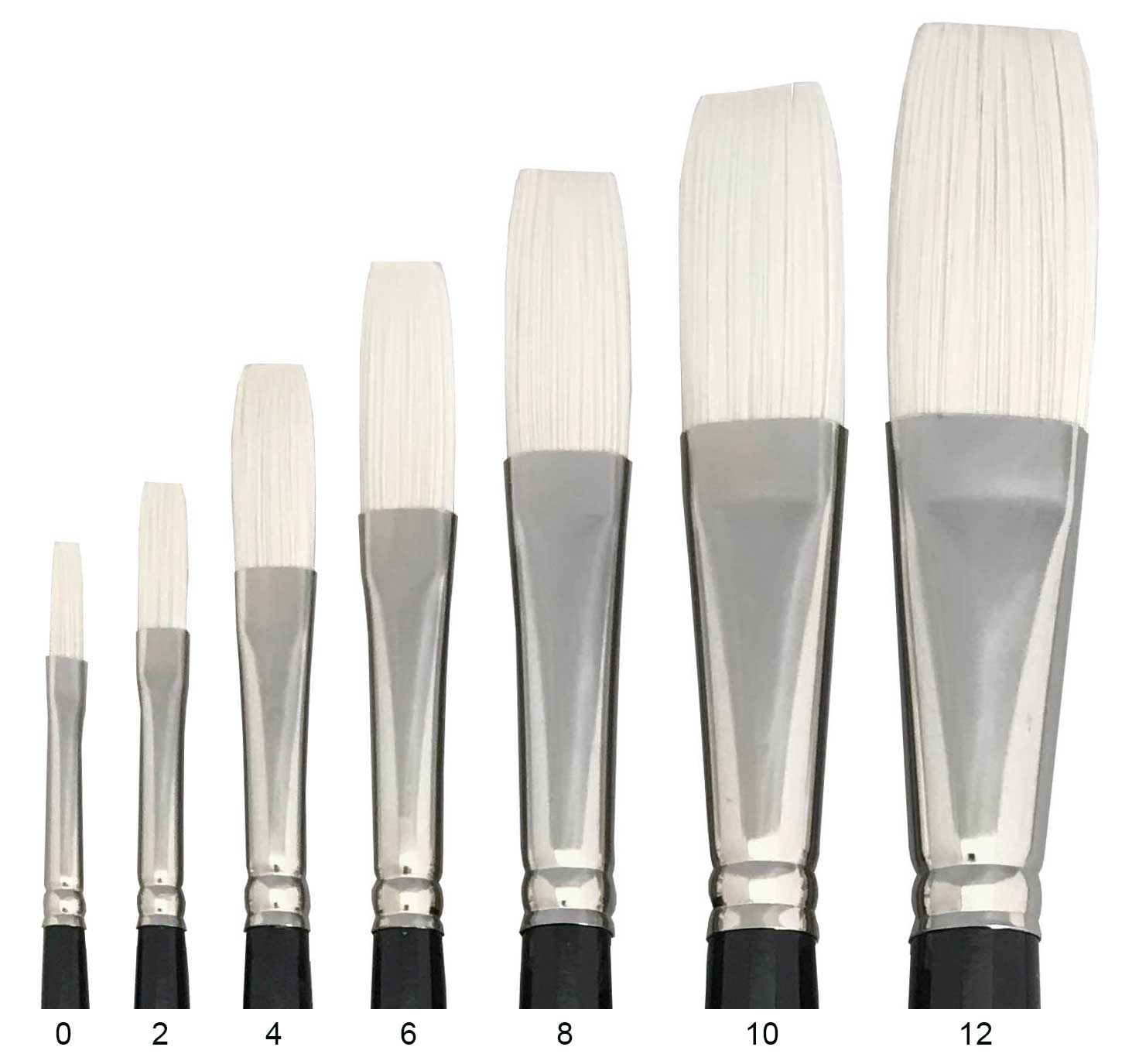 Opal - Synthetic Hog Bristle - 10" Long Handle - Discontinued Sizes - Trekell Art Supplies