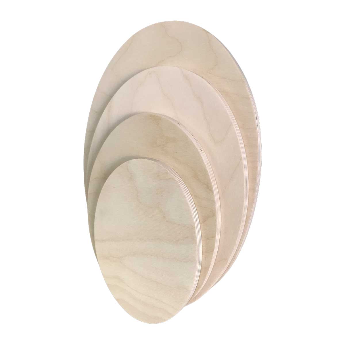 Raw Ellipse Panel Trekell Art Supplies Oval Wooden Canvas Baltic Birch 1/2" Thick for oil, acrylic, watercolor, gouache, enamel encaustic paint, pastel, charcoal, pencil, pyrography