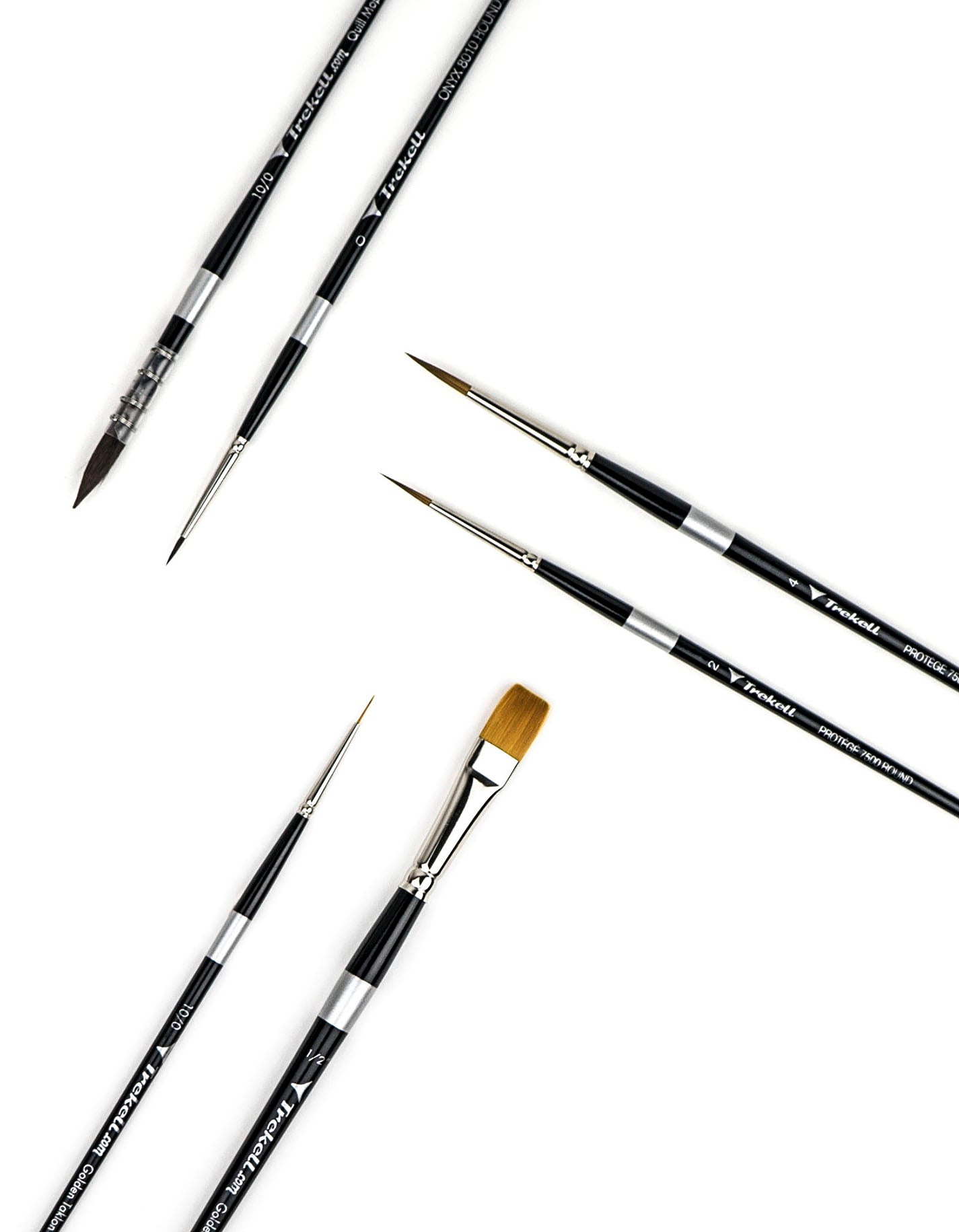 Silver Black Velvet Watercolor Brushes for Artist Professional 