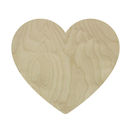 Trekell Baltic Birch Symbolic Heart Panel Wooden Canvas Raw Wood Oil Acrylic