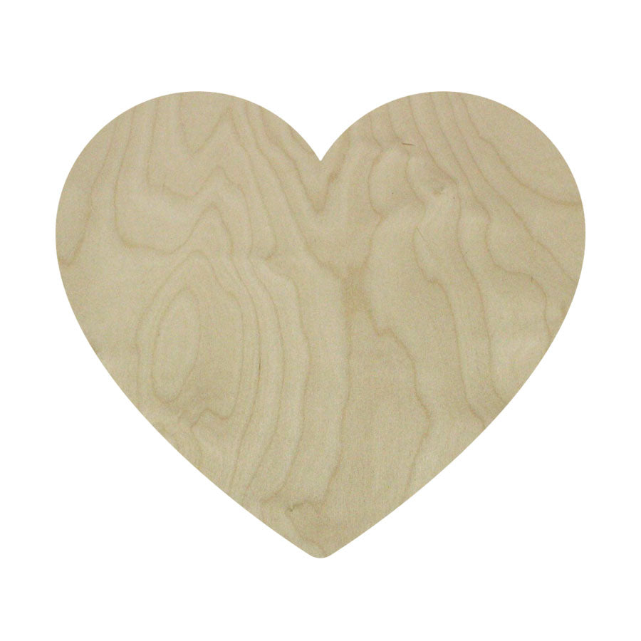 Trekell Baltic Birch Symbolic Heart Panel Wooden Canvas Raw Wood Oil Acrylic