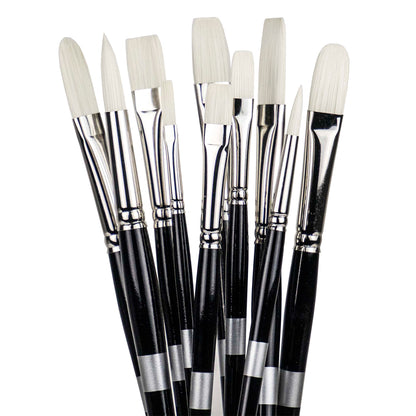 Specialty Paint Brush Set of 3: S M & L / Synthetic Bristle