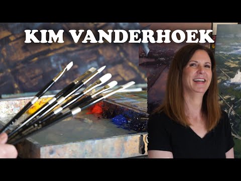 Trekell Art Supplies Opal Synthetic Hog Bristle Artist Brushes Vegan Friendly For oil and acrylic paint long handle oil painter acrylic painter Kim VanDerHoek