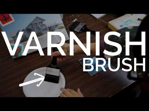 Trekell Art Supplies Varnish Artist Brushes for applying picture art varnish natural or synthetic vegan friendly video