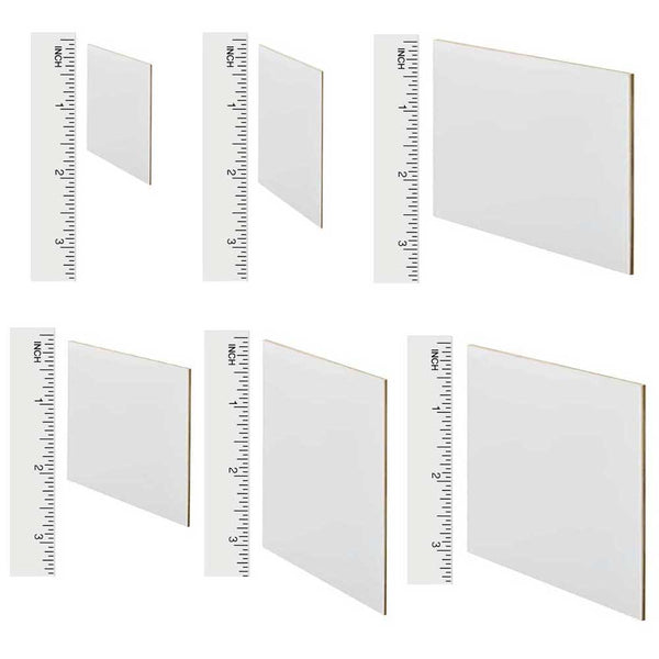 Mini Panel Packs - Gesso Primed 1/8" Wooden Canvases for Oil and Acrylic Paint Baltic birch Trekell Art Supplies 6 sizes