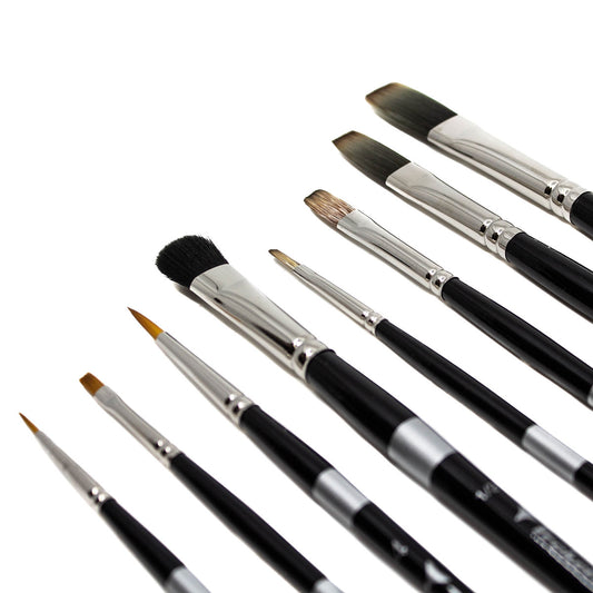 Trekell Protégé Synthetic Kolinsky Brush - Short Handle Protégé Round - 7500 Series / 2