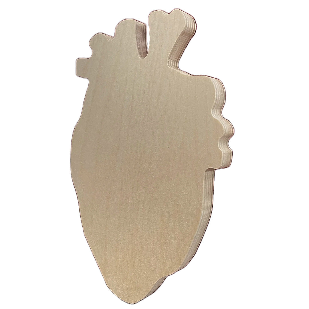Anatomical Heart Panels - Trekell Art Supplies Wooden Canvas Board for oil acrylic watercolor gouache ink enamel paint and pyrography
