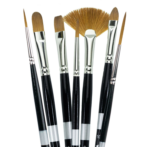 Black Swan Synthetic Red Sable Round Paint Brushes