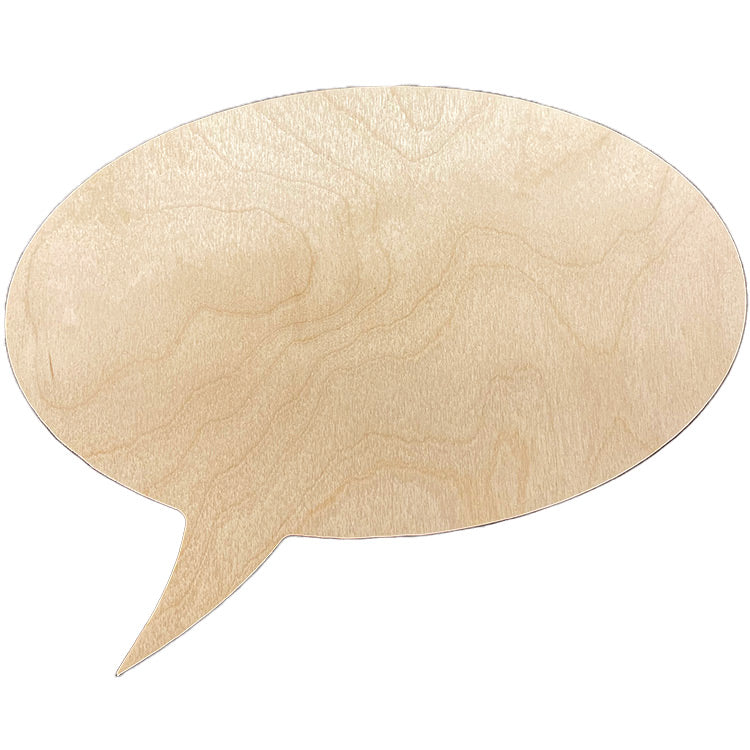 Speech Bubble Panel - Wooden Canvas - Trekell Art Supplies for oil, acrylic, watercolor, gouache, ink, enamel, pyrography Baltic birch painting board